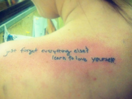 Eminem Lose Yourself inspired lower arm tattoo